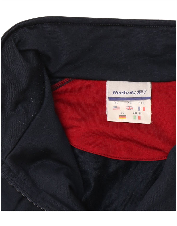 Reebok Veste de Survêtement Homme XL Bleu Marine Colourblock