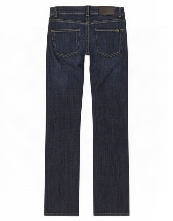 Lacoste Jeans Bootcut Femme UK 6 XS W26 L32 Bleu Marine Coton