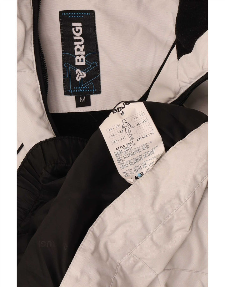 Brugi Veste rembourrée à capuche pour femme UK 44 Medium Blanc Polyamide