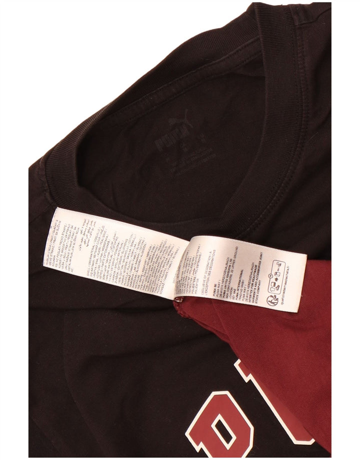 Puma T-Shirt Graphic Homme Noir Moyen Coton Colorblock