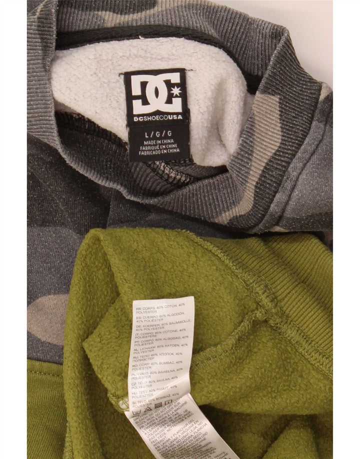 DC Mens Graphic Sweatshirt Jumper Grand Vert Camouflage Coton