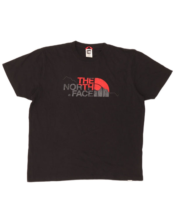 The North Face Mens Graphic T-Shirt Top Large Black Cotton
