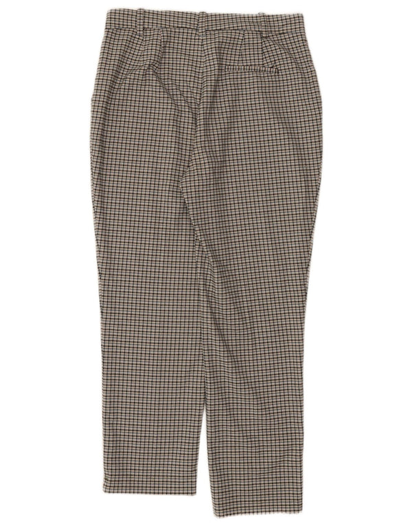 Marks & Spencer Pantalon court pour femme UK 10 Small W30 L24 Gris à carreaux