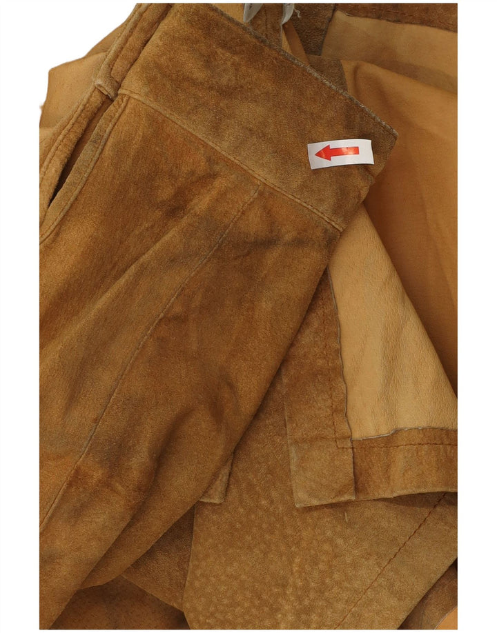 Andrea Mare Surchemise en daim pour femme UK 16 Grand cuir beige