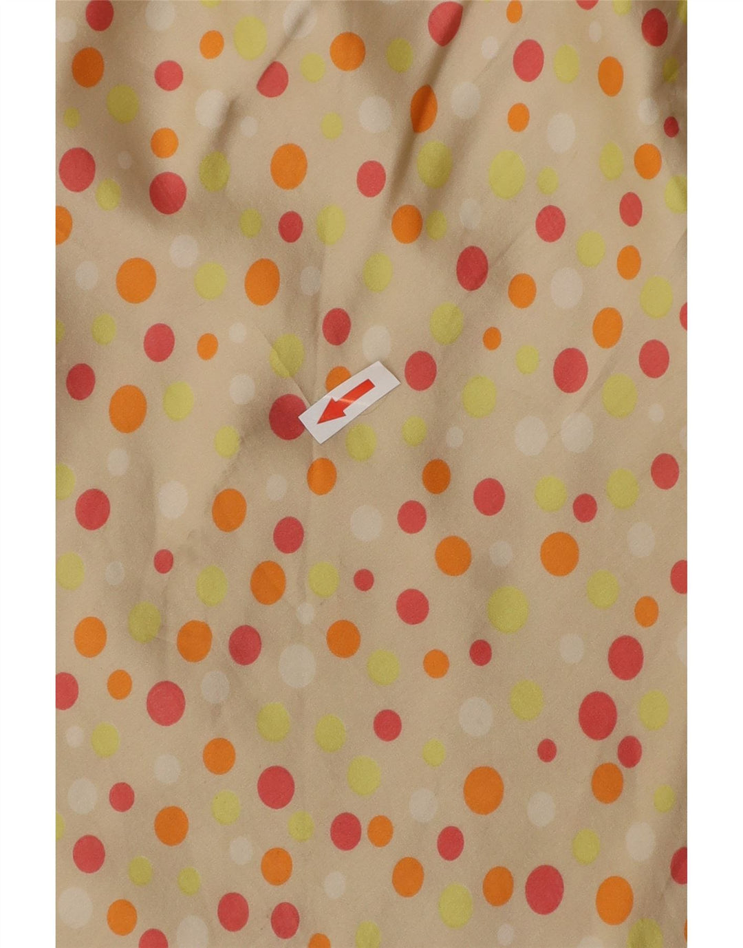 VINTAGE Jupe Maxi Femme W26 Petit Pois Beige
