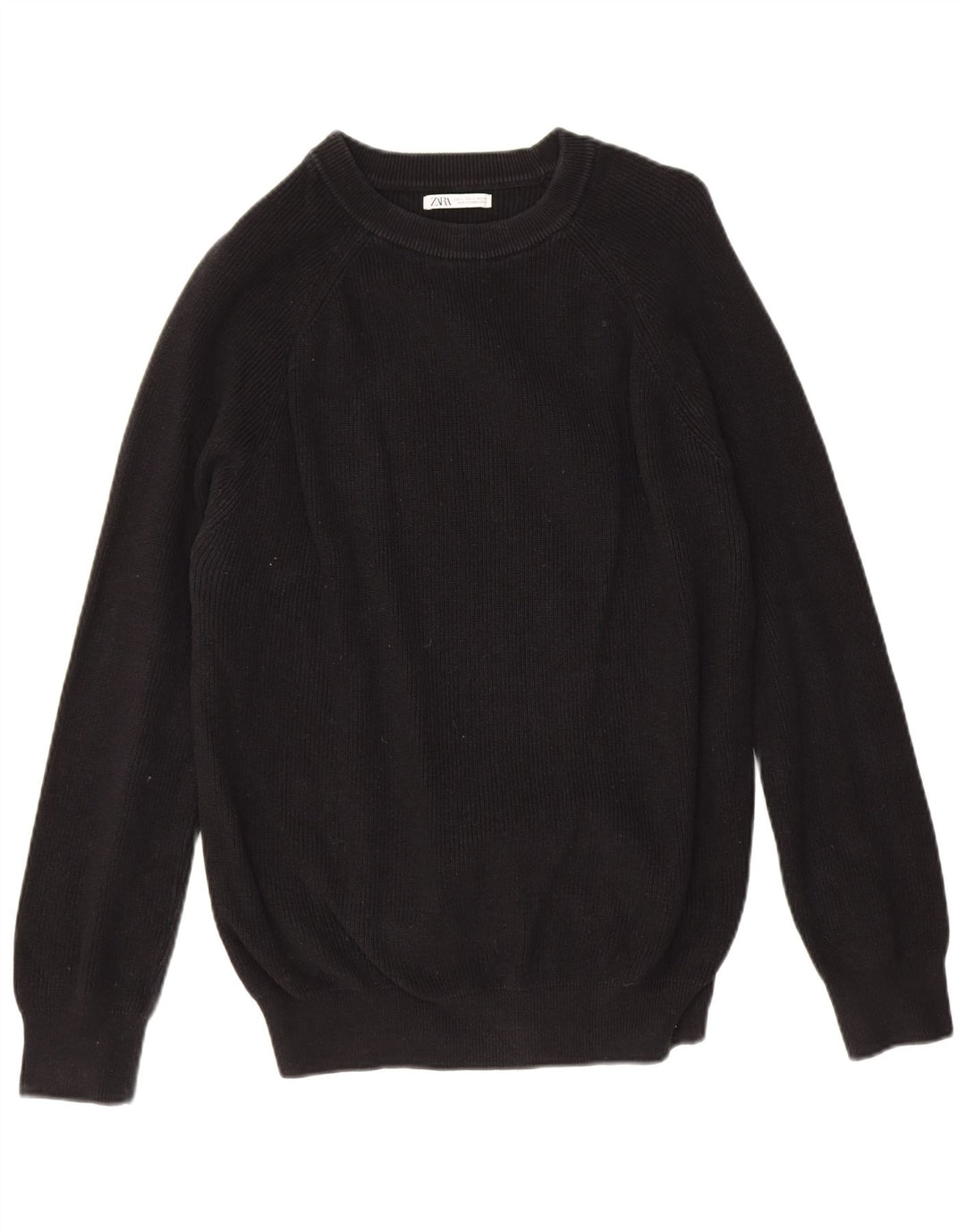 Zara Pull col bateau pour homme en coton noir Large