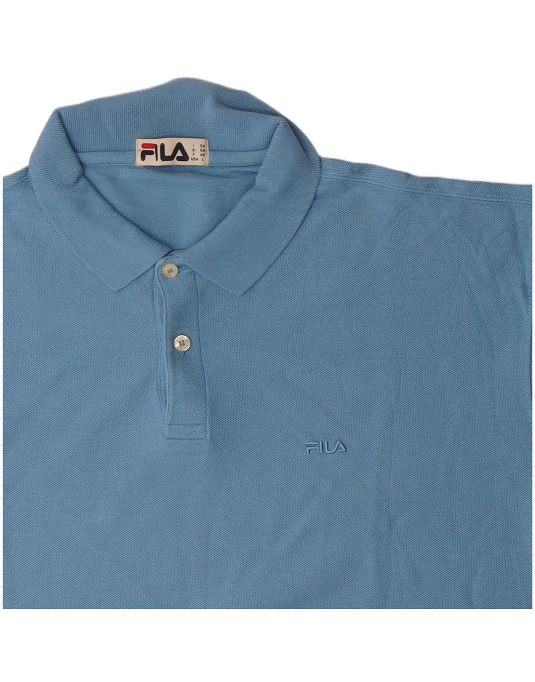 FILA Polo Homme IT 54 XL Bleu Coton