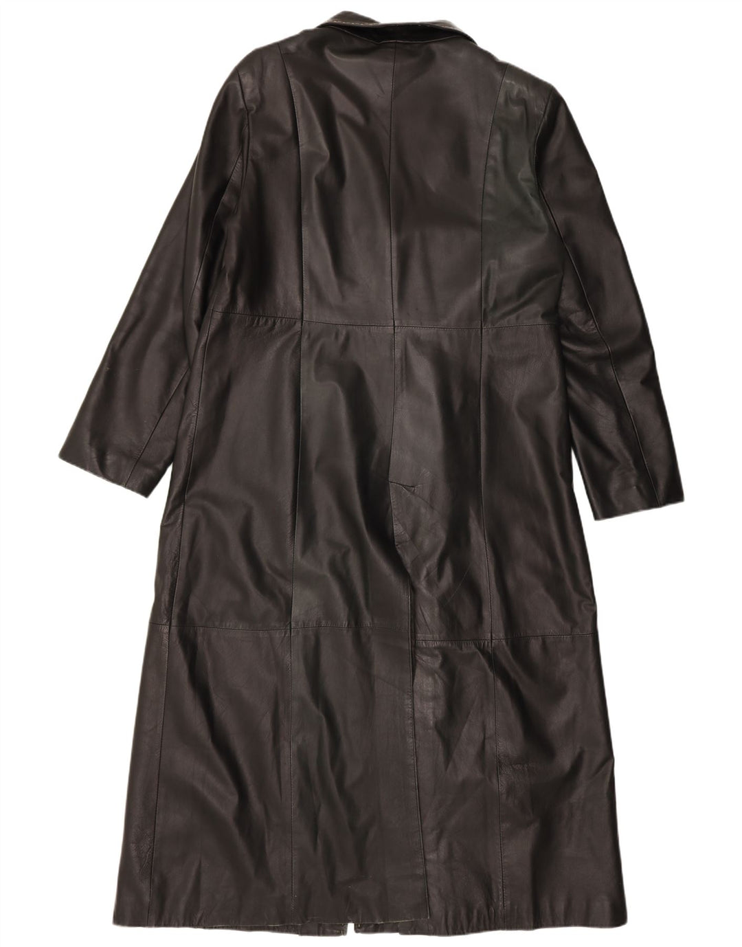 manteau en cuir femme vintage UK 18 XL Cuir Noir