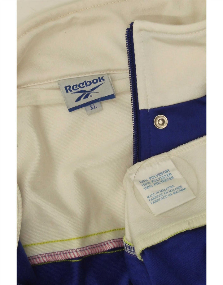 Reebok Veste de Survêtement Graphique Homme XL Bleu Colorblock Polyester