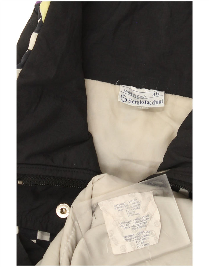 Sergio Tacchini Veste coupe-vent surdimensionnée pour femme IT 46 Grand carreaux noirs