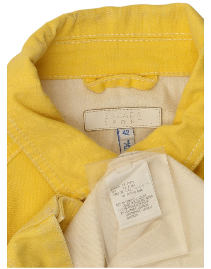 Escada Bomber Femme IT 42 Medium Jaune Coton Sports