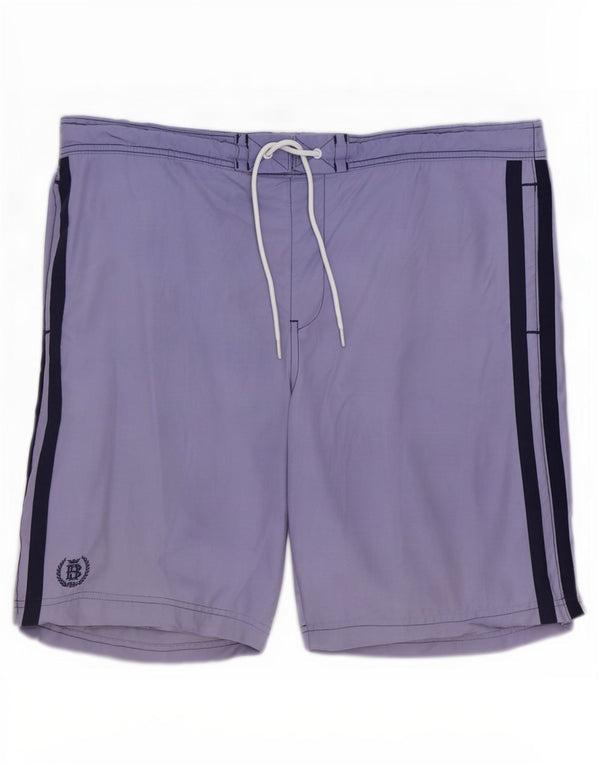 Marks & Spencer Short de bain pour homme 2XL en coton rayé violet