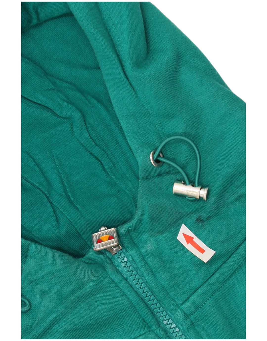 Ellesse Pull à capuche graphique surdimensionné pour femme UK 12 Coton vert moyen