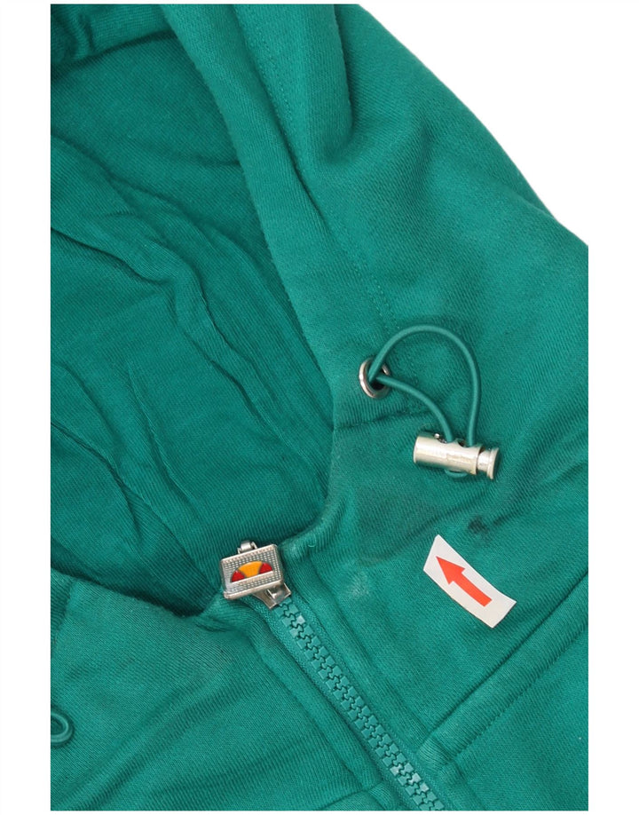 Ellesse Pull à capuche graphique surdimensionné pour femme UK 12 Coton vert moyen