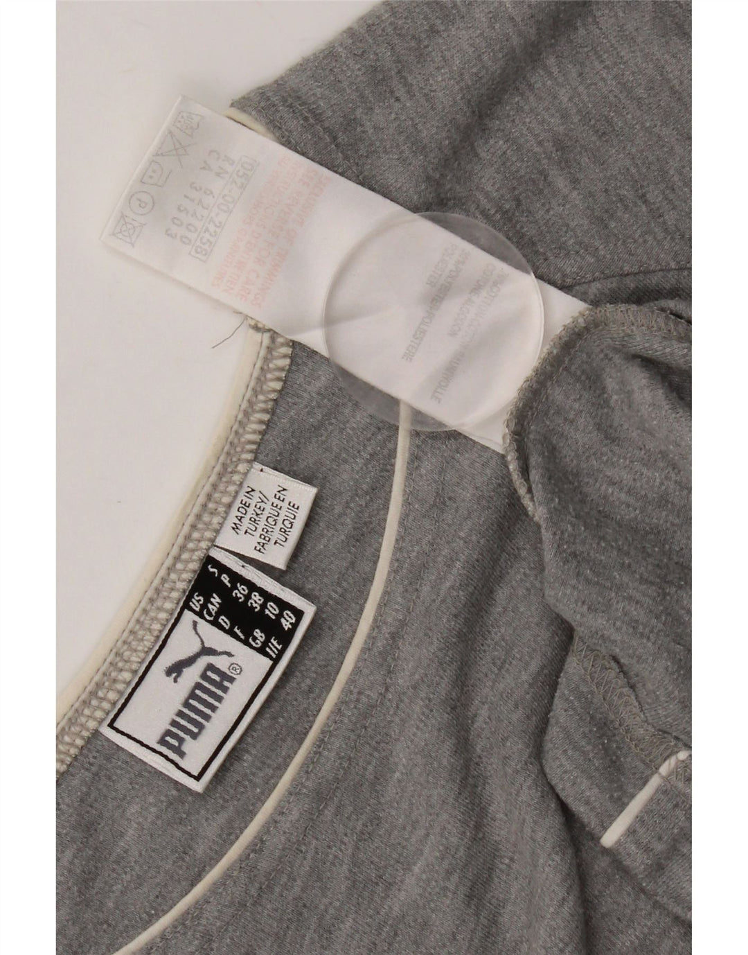 Puma Haut à manches longues pour femme UK 10 Small Gris Coton
