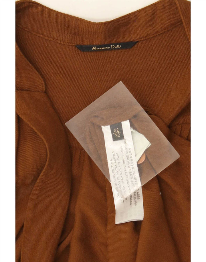Massimo Dutti Robe portefeuille pour femme EU 42 Large Marron Viscose