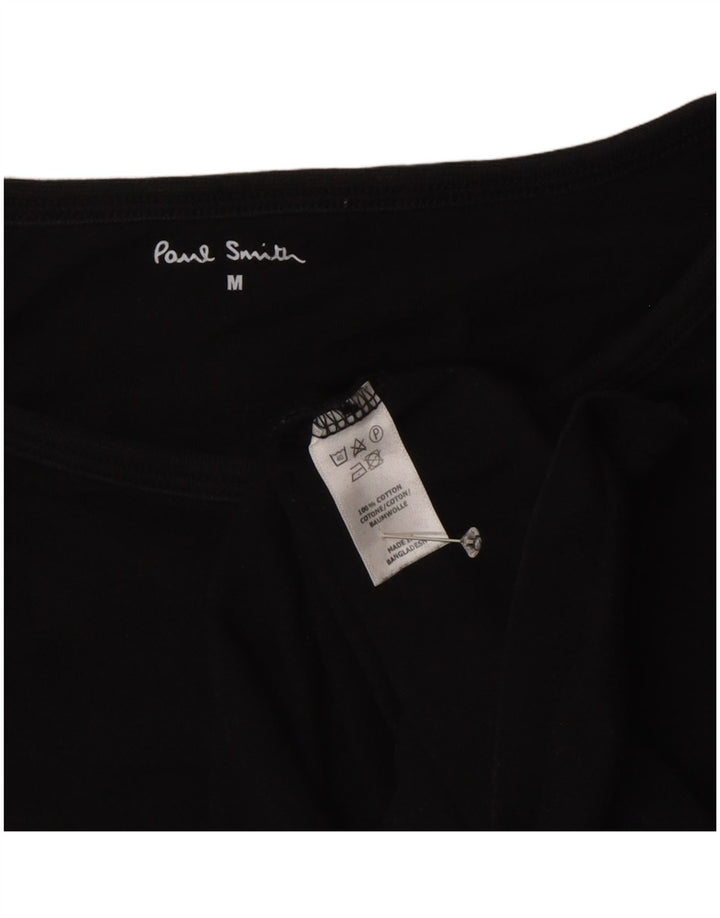 Paul Smith T-Shirt Femme UK 14 Medium Noir Coton