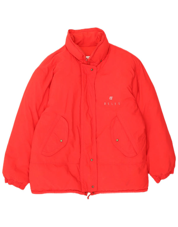 Belfe & Veste matelassée surdimensionnée pour femme UK 16 Large Rouge
