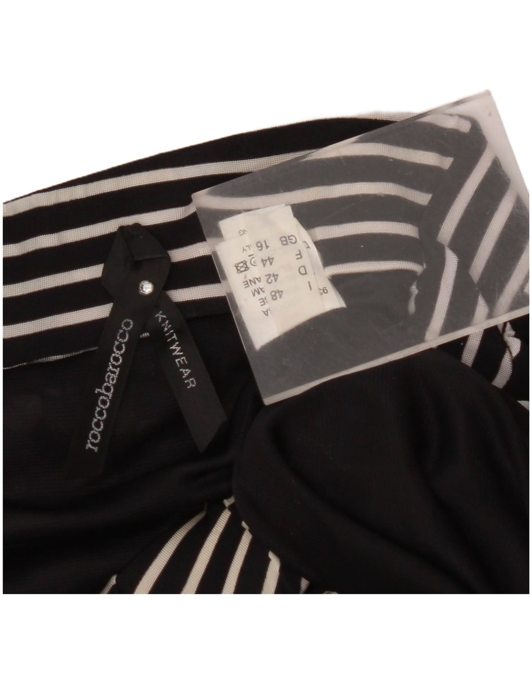 ROCCOBAROCCO Jupe midi femme UK 16 Large Viscose à pois noirs