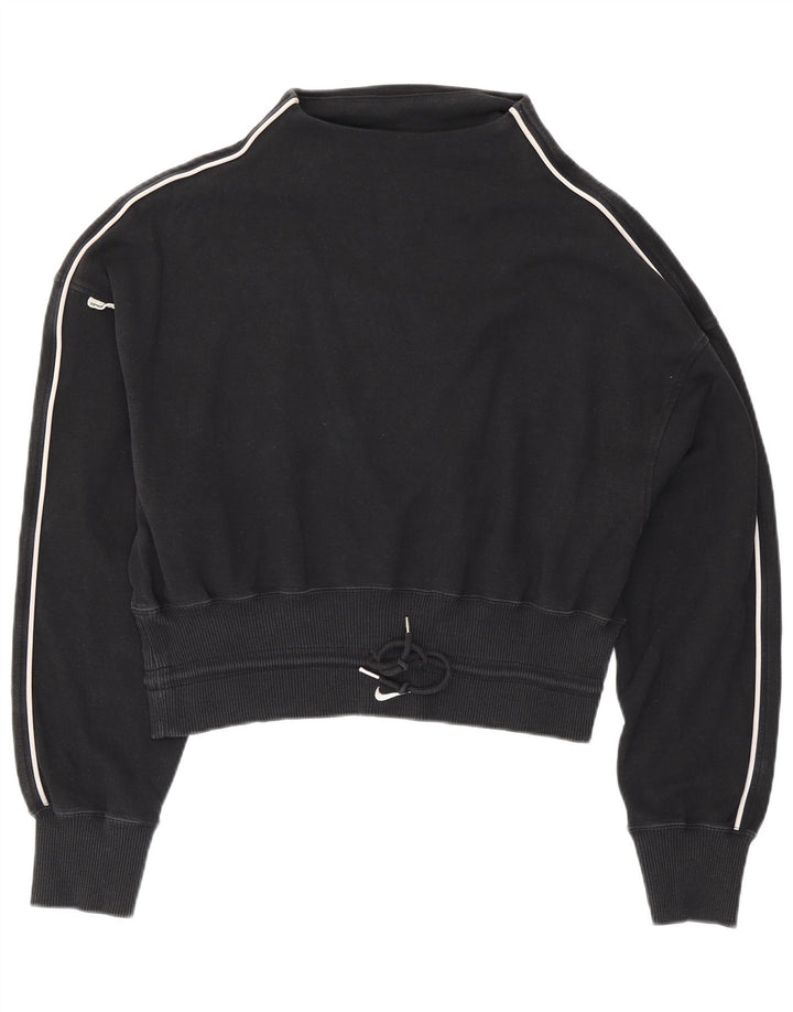 Nike Sweat-shirt pour femme UK 14 en coton noir moyen