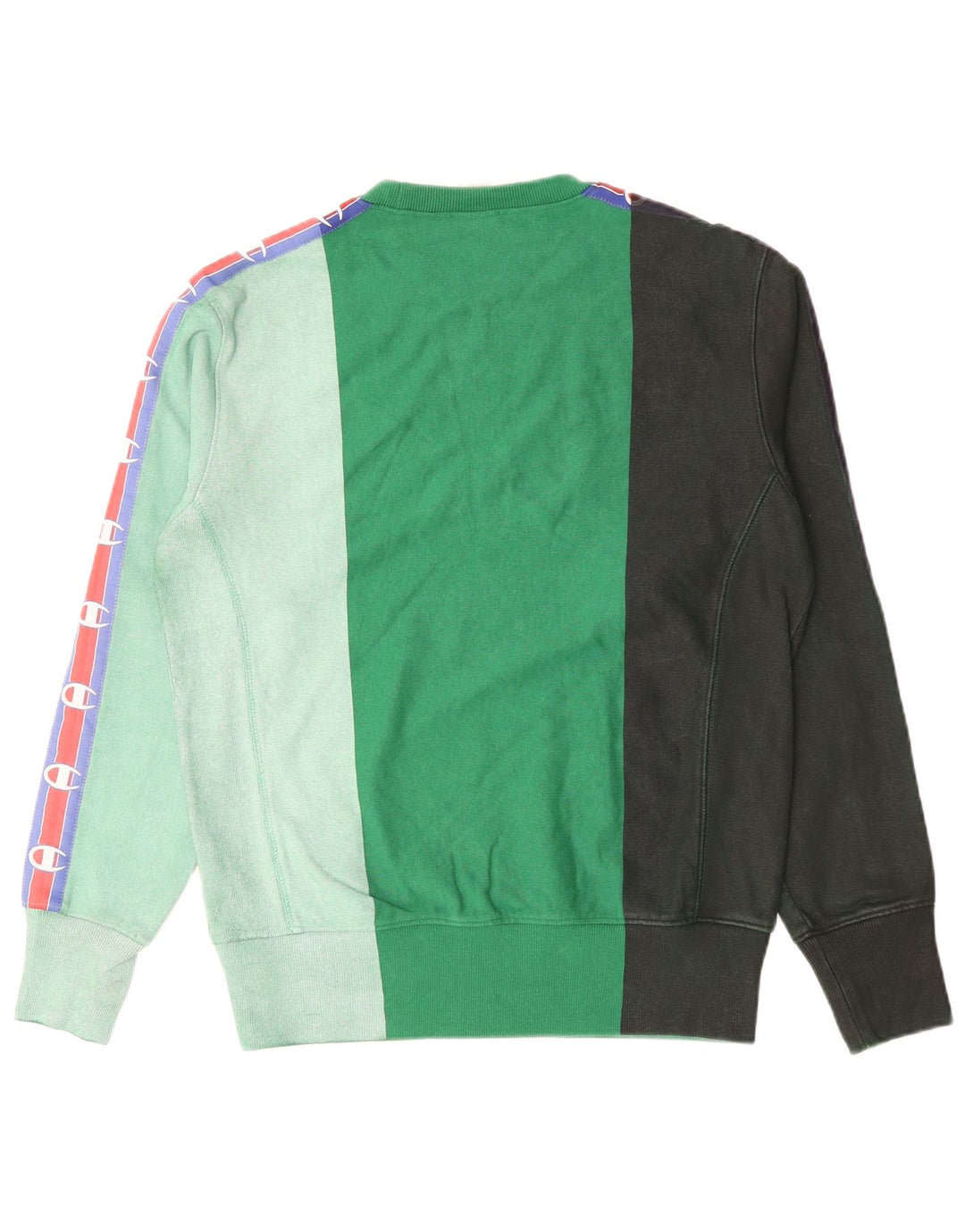 Champion Reverse Weave Sweatshirt Jumper Petit Vert Colorblock