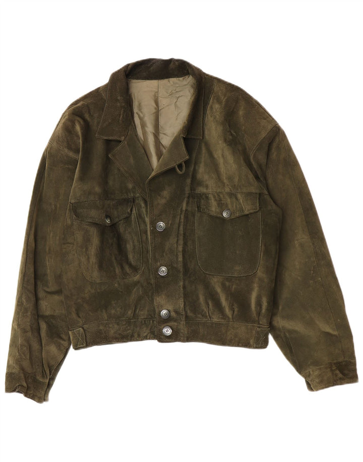 Penelope Veste en Daim Femme IT 48 XL Cuir Kaki