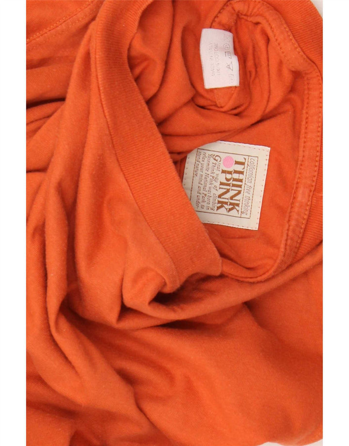 Think Pink T-Shirt Homme Haut Large Orange Coton