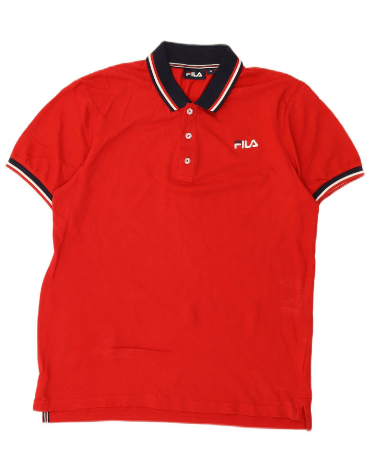 Fila Polo Homme Rouge Moyen Colourblock Coton