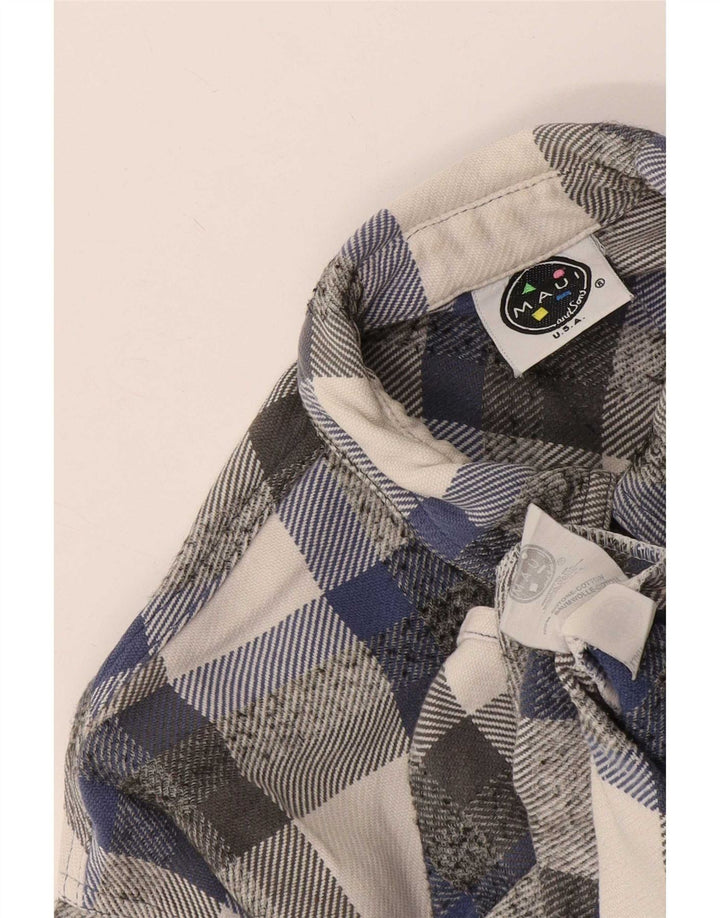 Maui and Sons Chemise Flanelle Homme Bleu Moyen Carreaux Coton