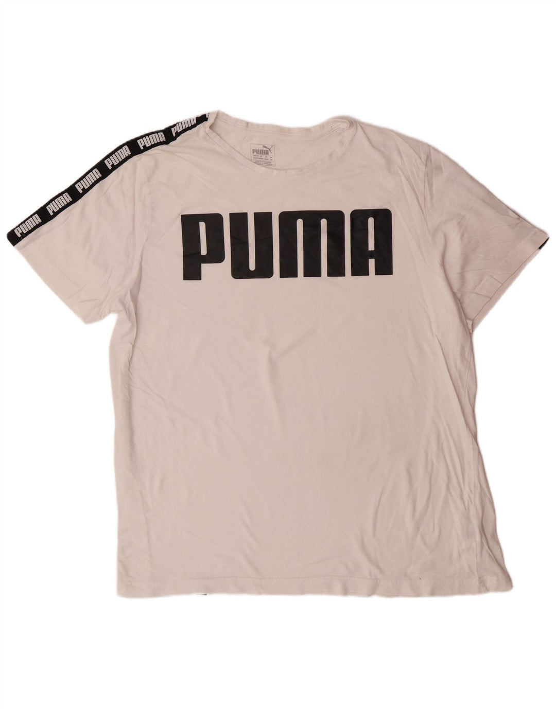 PUMA T-shirt graphique pour hommes 2XL Blanc Coton