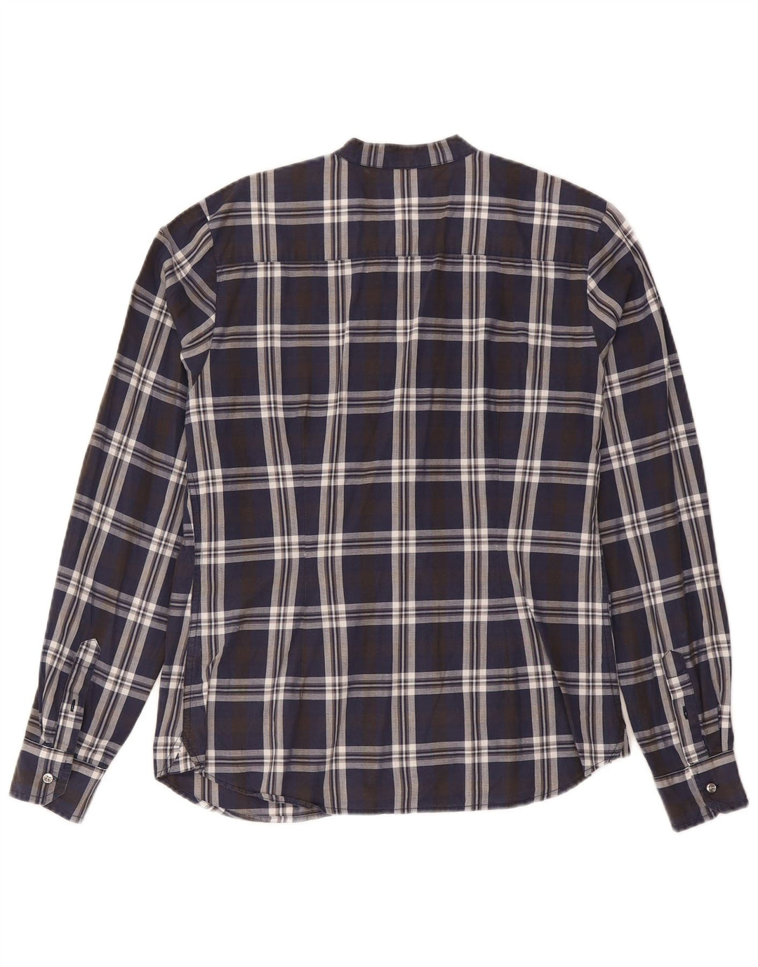 North Sails Chemise pull à volants sur le devant pour femme UK 18 XL Bleu marine à carreaux