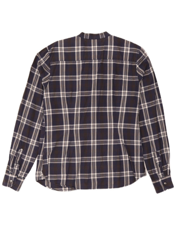 North Sails Chemise pull à volants sur le devant pour femme UK 18 XL Bleu marine à carreaux