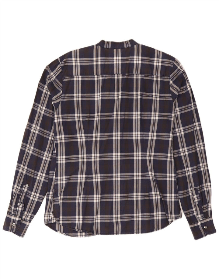 North Sails Chemise pull à volants sur le devant pour femme UK 18 XL Bleu marine à carreaux