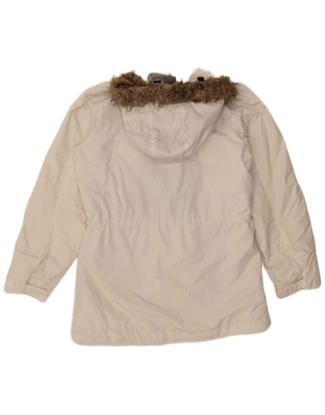 Nike Veste coupe-vent à capuche pour femme UK 14/16 Large Blanc Polyester