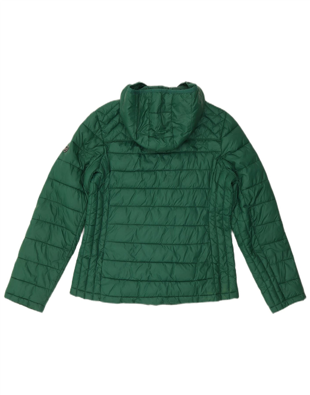 Michael Kors Veste rembourrée à capuche pour femme UK 14 Nylon vert moyen