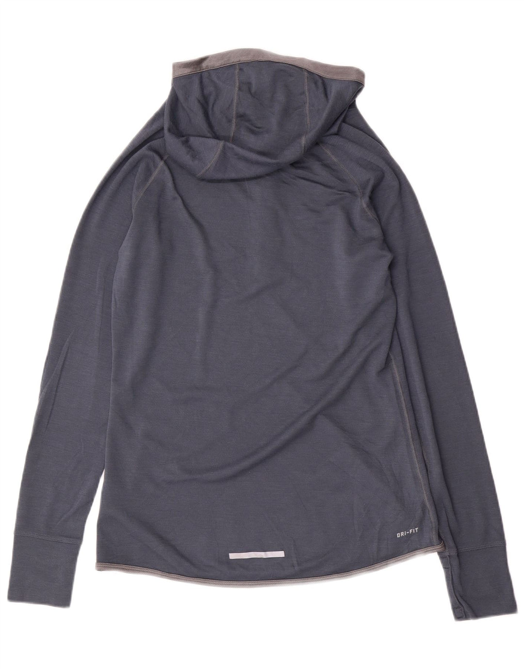 NIKE Haut de survêtement à capuche Dri Fit pour femme UK 14 Large Bleu marine