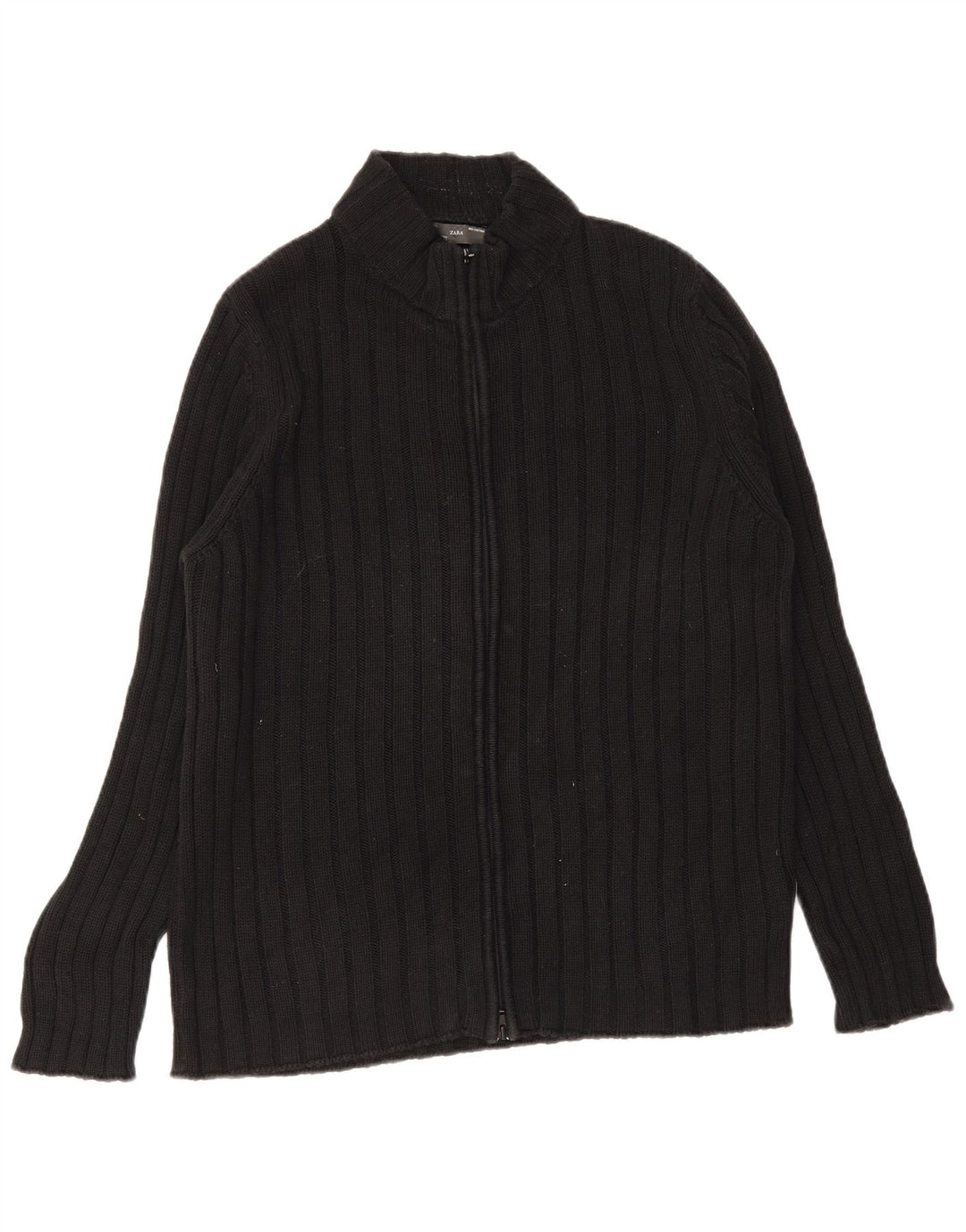 ZARA Homme Cardigan Pull XL Noir Coton