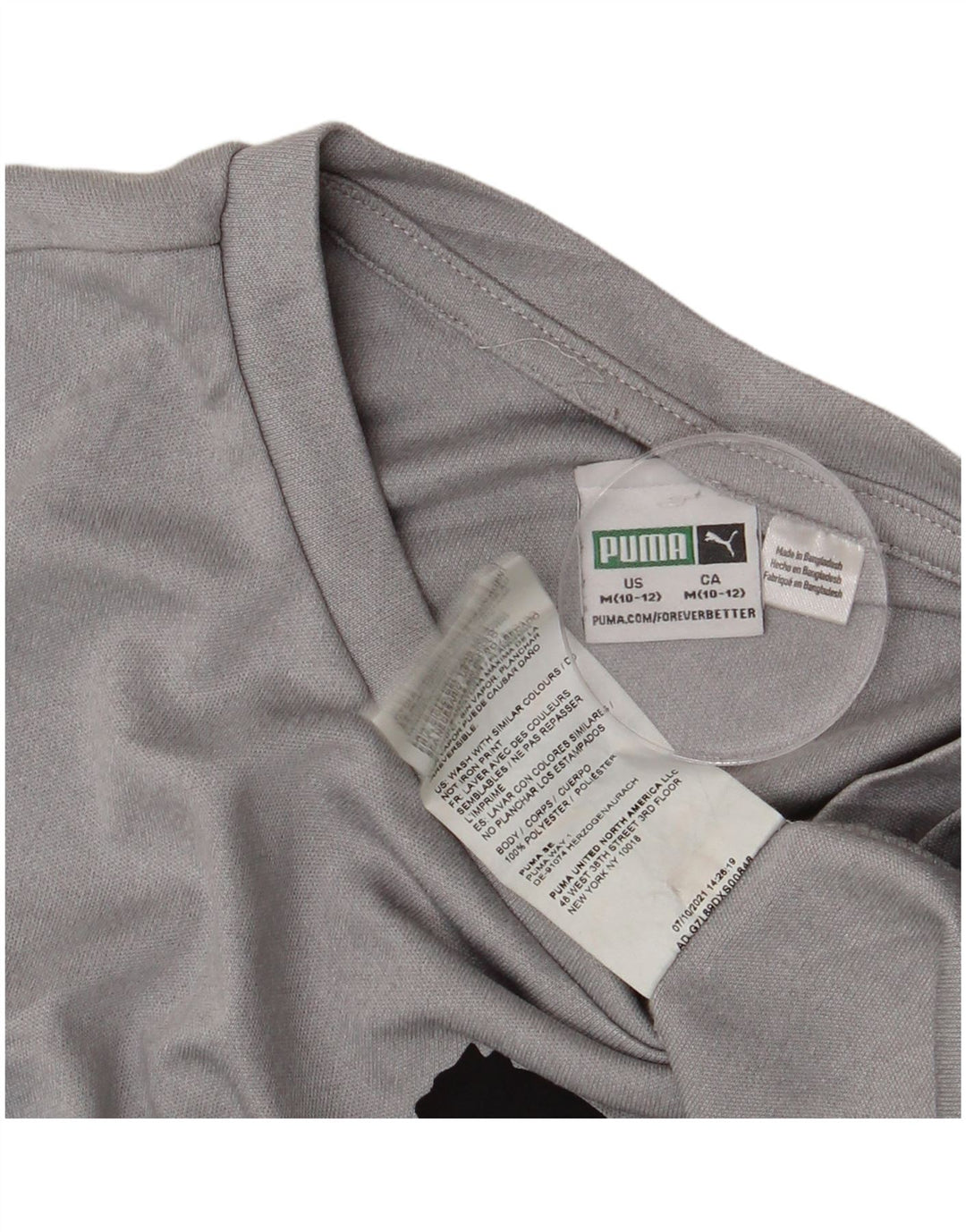 Puma Débardeur Graphique Garçon 10-11 ans Gris Moyen Polyester