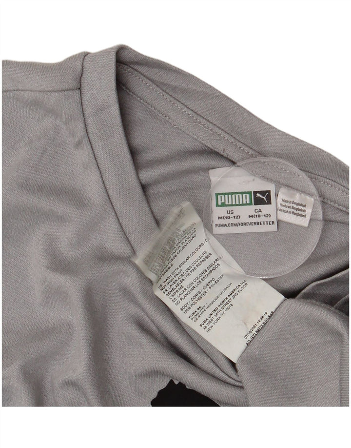 Puma Débardeur Graphique Garçon 10-11 ans Gris Moyen Polyester