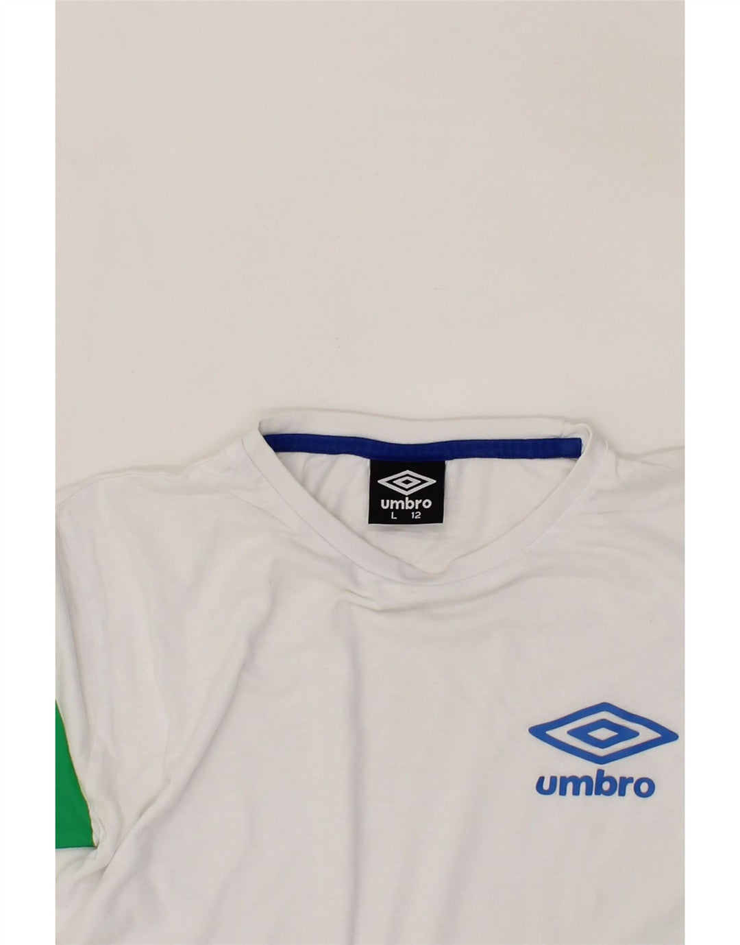 UMBRO Boys Graphic T-Shirt Top 11-12 Years Large White Polyester Vintage Umbro and Second-Hand Umbro from Messina Hembry 