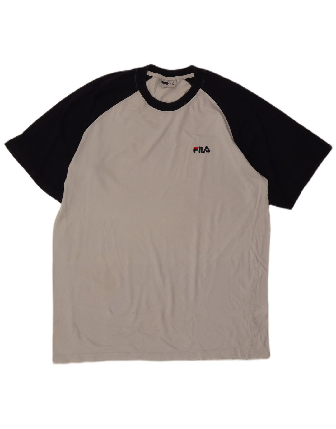 Fila T-Shirt Homme Top XL Gris Colorblock Coton