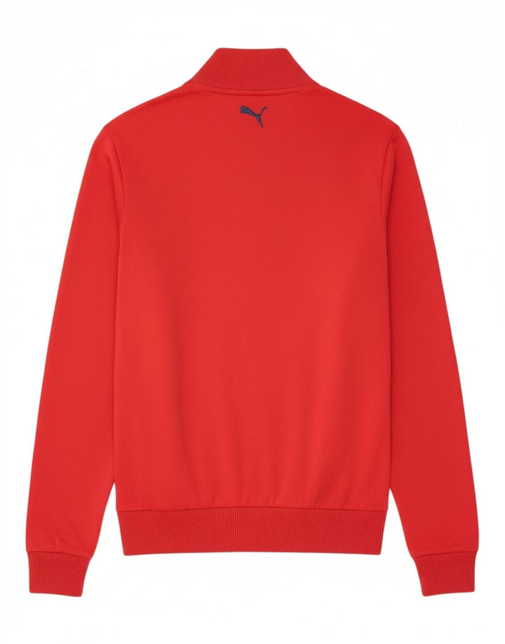 Puma Veste de Survêtement Homme Rouge Moyen Rayé Polyester