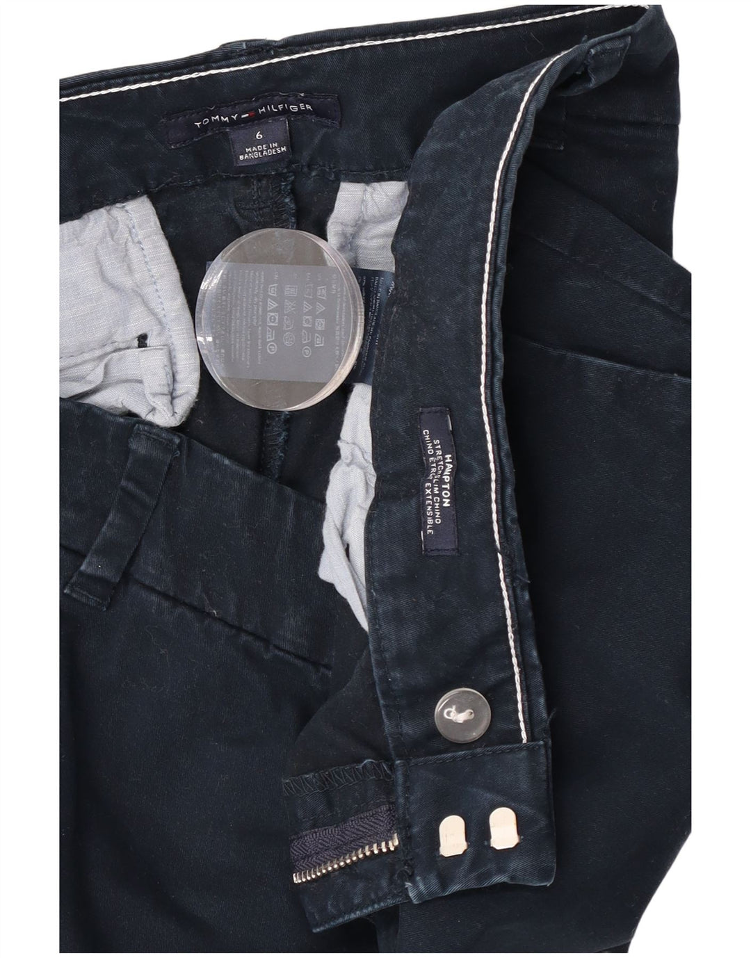 Tommy Hilfiger Pantalon Chino Femme US 6 Medium W30 L30 Bleu Marine