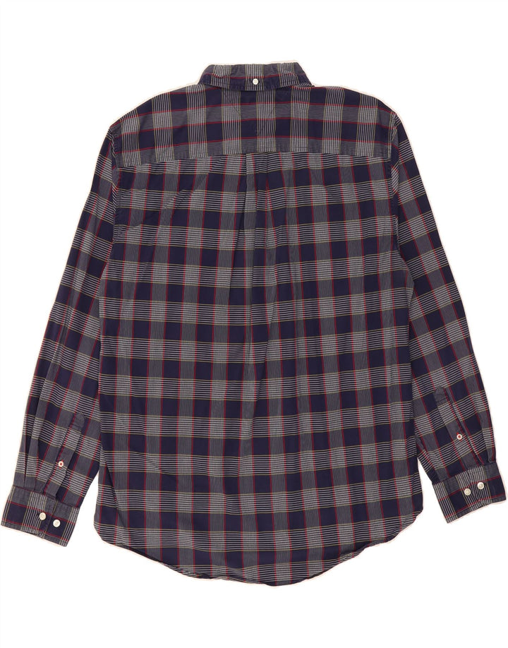 TOMMY HILFIGER Mens Shirt XL Navy Blue Check Cotton Vintage Tommy Hilfiger and Second-Hand Tommy Hilfiger from Messina Hembry 