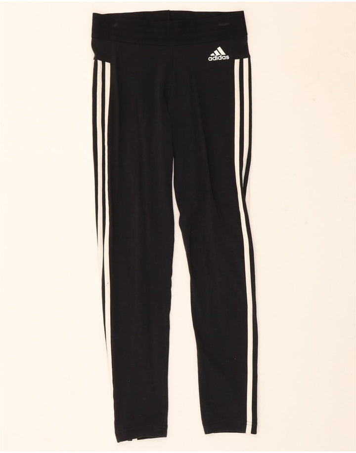 ADIDAS Womens Leggings UK 8/10 Small  Black Vintage Adidas and Second-Hand Adidas from Messina Hembry 