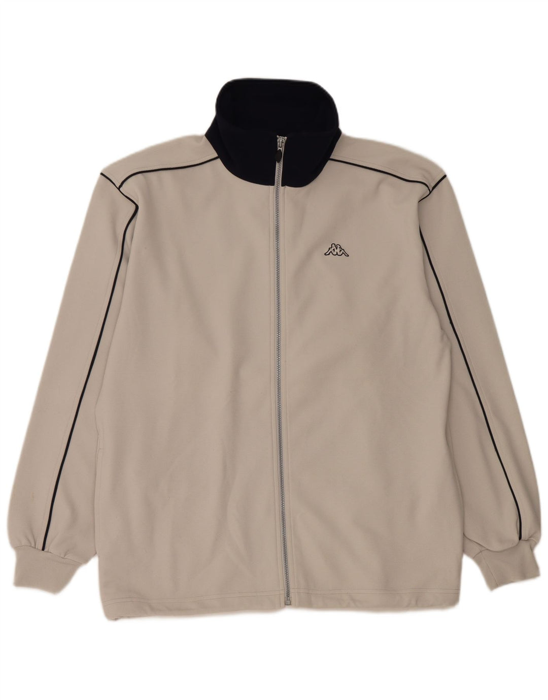 Kappa Veste de survêtement pour homme Taille L Gris Colorblock Polyester