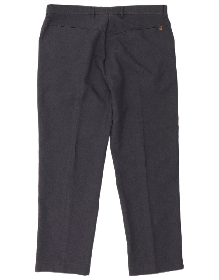 Farah Pantalon décontracté droit pour homme W40 L31 Bleu marine Polyester