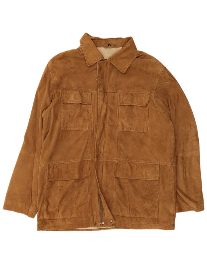 Camel Active Veste en daim pour homme UK 42 XL Cuir marron