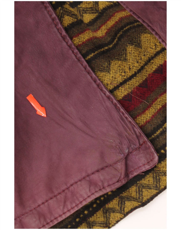 vintage Femmes À Capuchon En Cuir Poncho Manteau Taille Unique Marron
