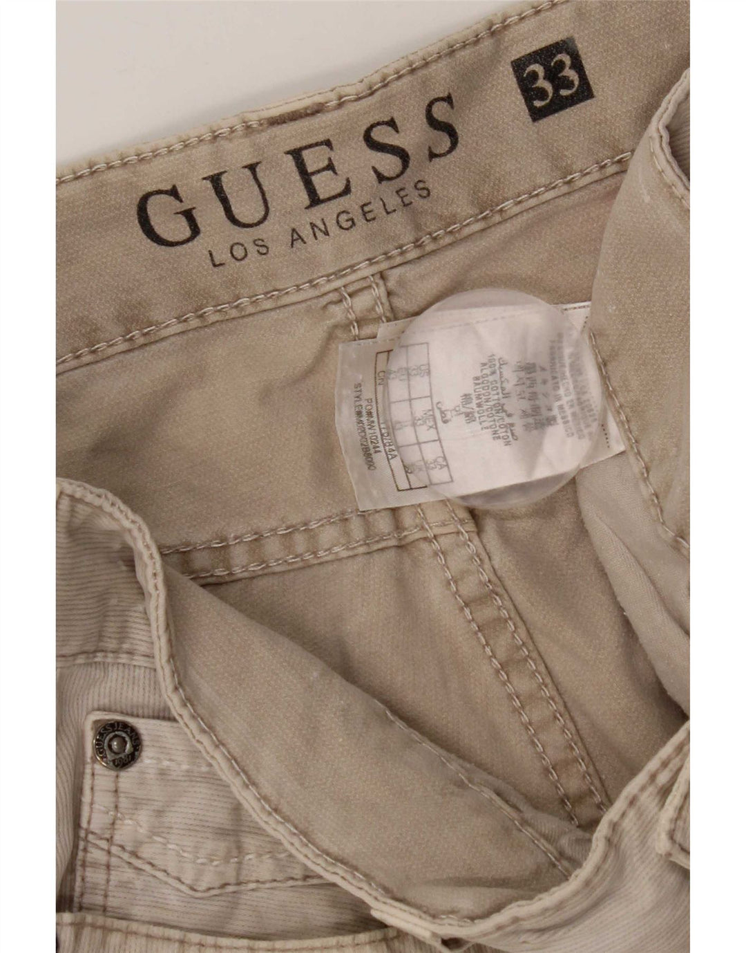 Guess Short décontracté pour homme W33 Grand gris